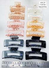 Impression Stylish Colored Plastic Hair Clutcher (Pack of 12)